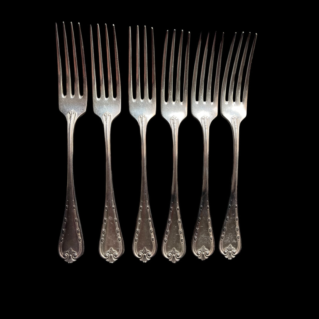 HERIGE DEETJEN 6 people with 6 knobs Silver Silver Filled Epoch Art Nouveau