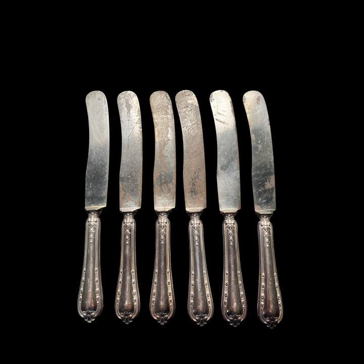 HERIGE DEETJEN 6 people with 6 knobs Silver Silver Filled Epoch Art Nouveau