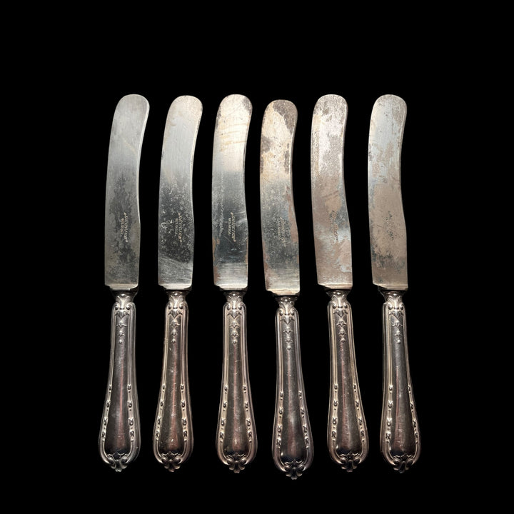 HERIGE DEETJEN 6 people with 6 knobs Silver Silver Filled Epoch Art Nouveau
