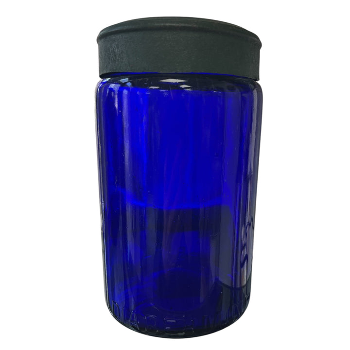 座膜蓝色玻璃药房罐