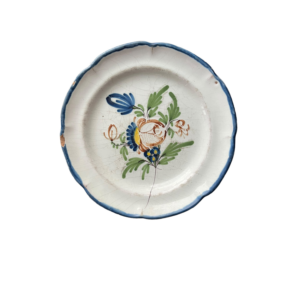 Assiette calotte de Nevers ou auxerrois  xixe