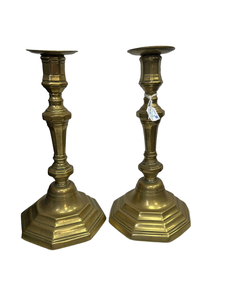 Pair of Louis XIV style candlesticks, 18th century