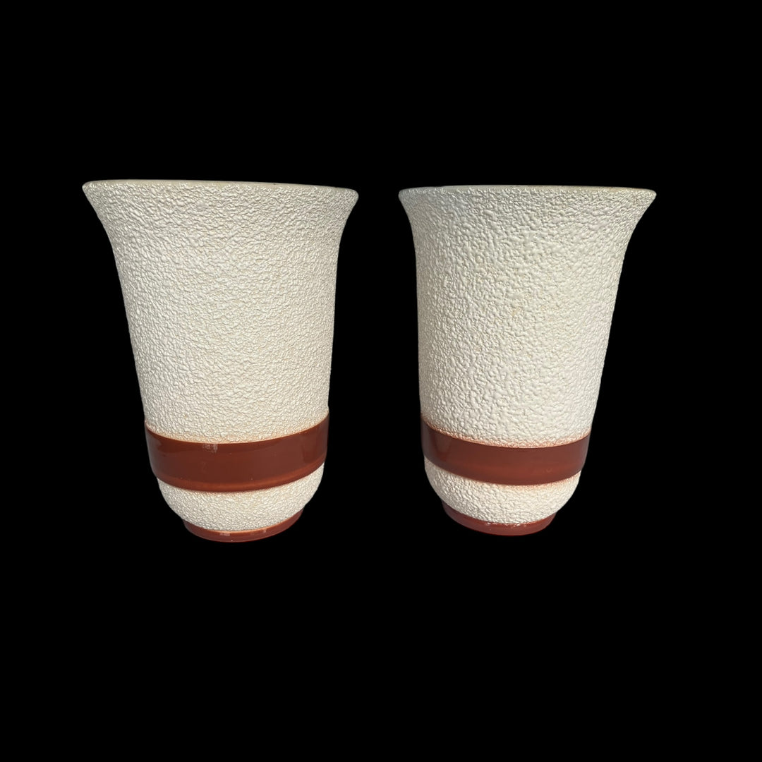 paire de grands vases céramique art déco Schneider
