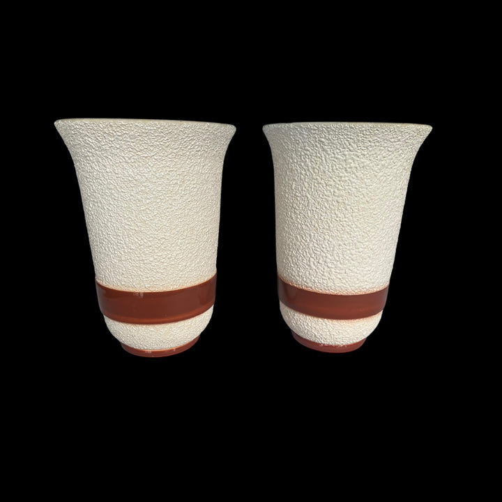 paire de grands vases céramique art déco Schneider