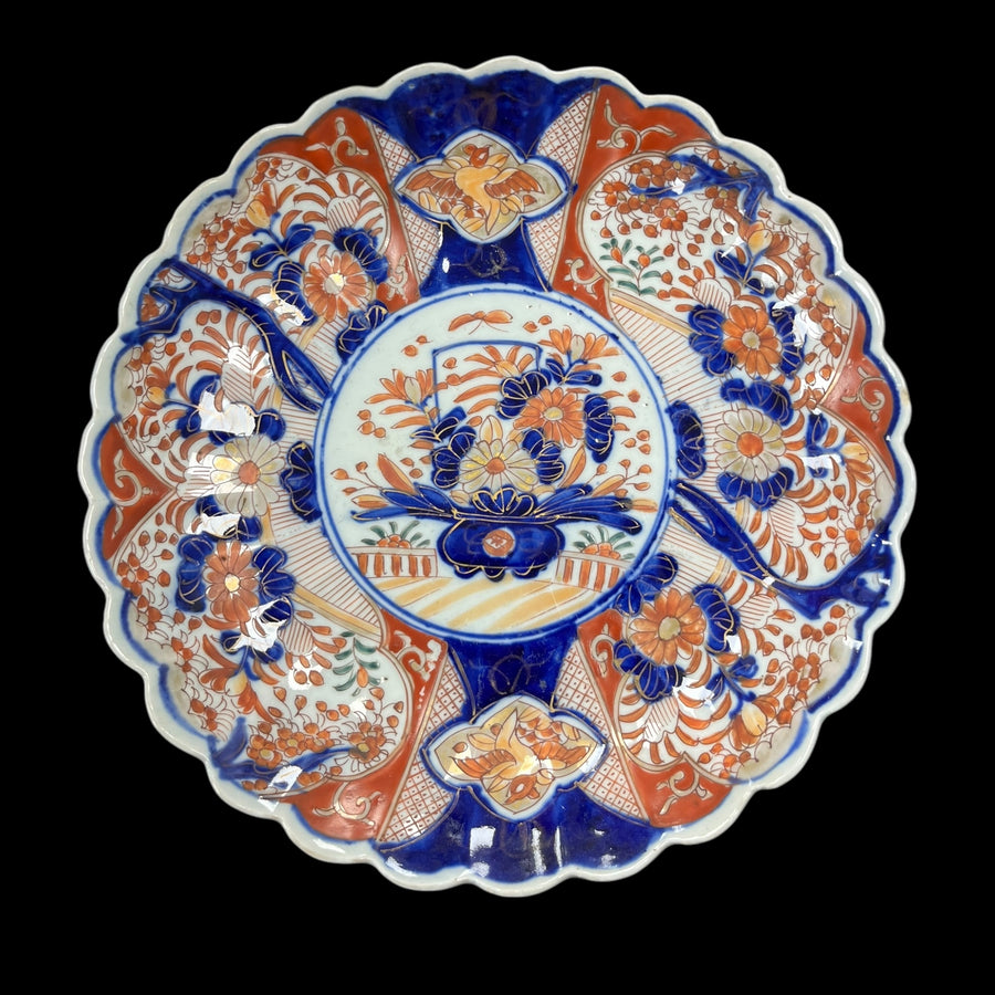 Assiette japonaise Imari en céramique Fin xixe
