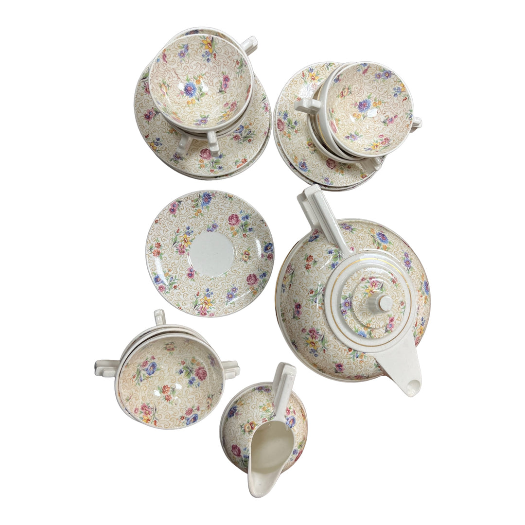 Art Deco Tea Service in Erdgeschoss 9 Tassen im Geschmack von Robj