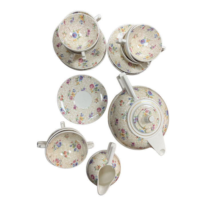Art Deco Tea Service in Erdgeschoss 9 Tassen im Geschmack von Robj
