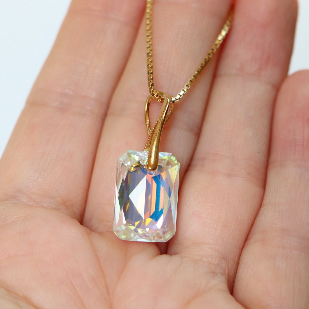 吊坠与施华洛世奇水晶,Ab Crystal,金银,Noemie