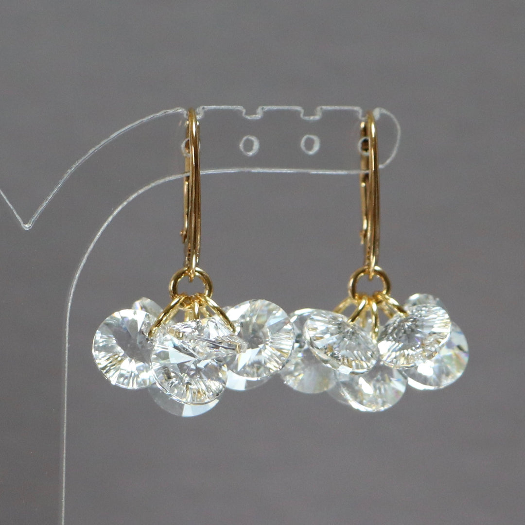 带有施华洛世奇晶体的耳环,水晶,金银,玛格特