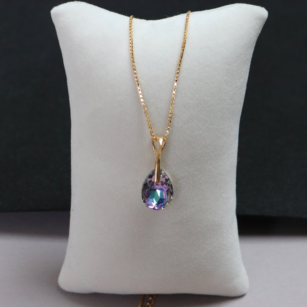 带有施华洛世奇晶体的耳环,金银,VL晶体,凯特