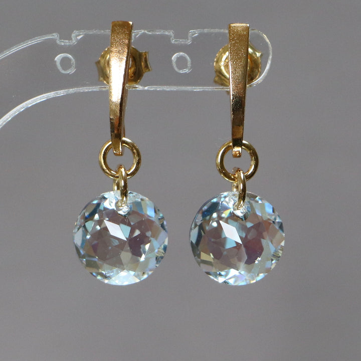 Earrings, Swarovski crystals, gilded silver, SH crystal, BONBON