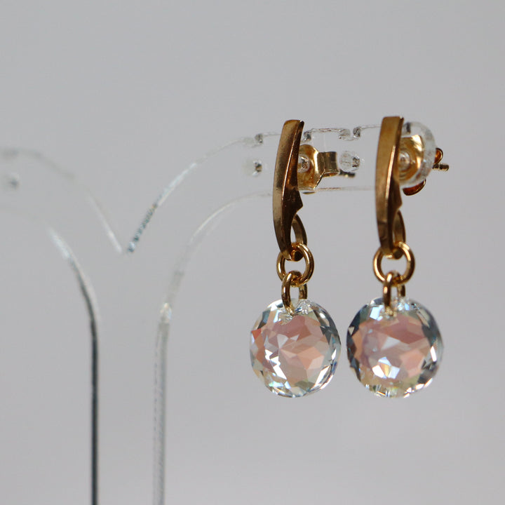 Earrings, Swarovski crystals, gilded silver, SH crystal, BONBON