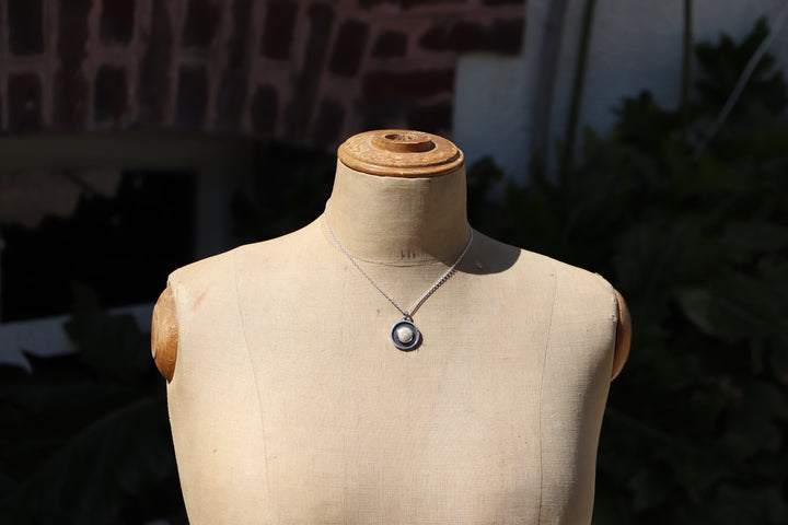Pendentif avec corail fossile, en argent, SL-N028