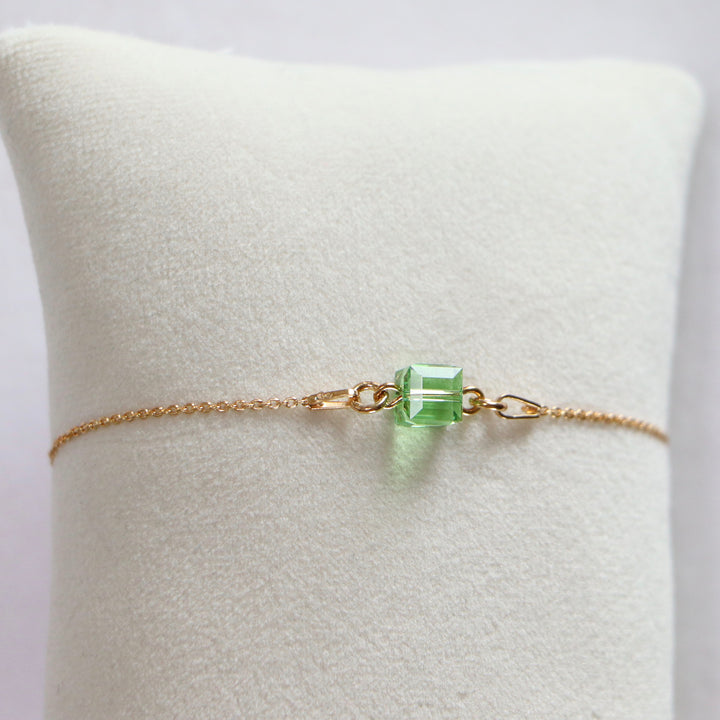 带有施华洛世奇晶体的手镯,橄榄绿,金银,十字路口