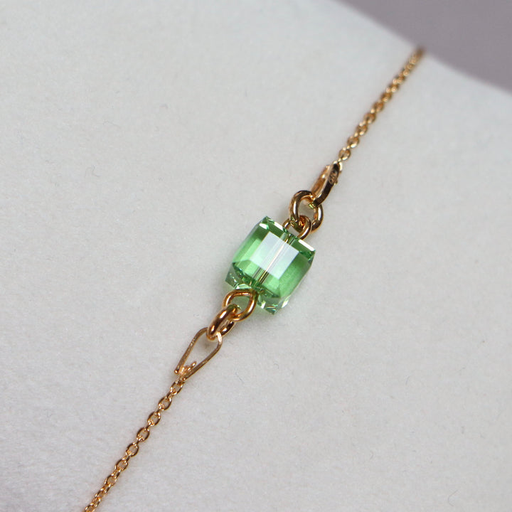 带有施华洛世奇晶体的手镯,橄榄绿,金银,十字路口