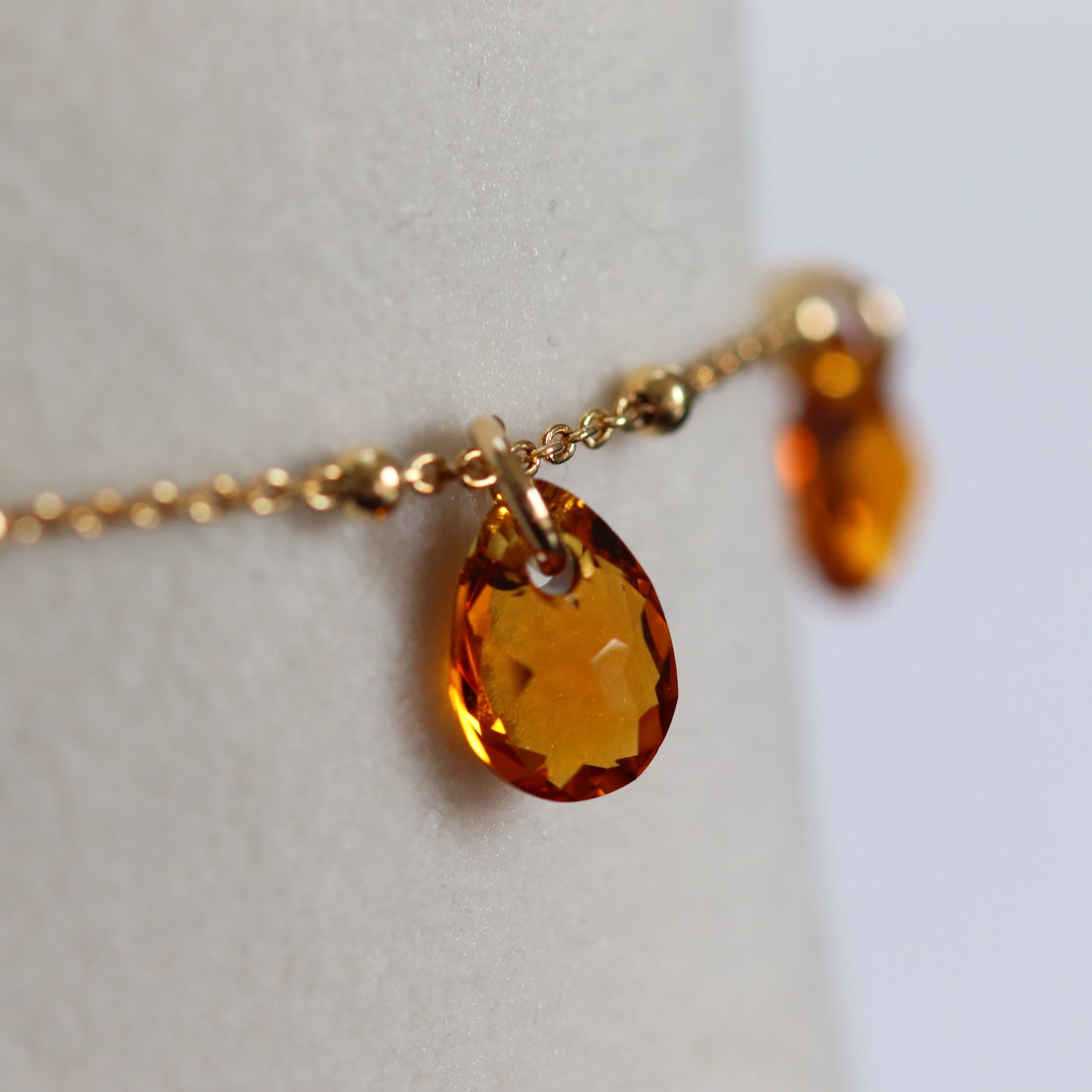 Bracelet avec cristaux Swarovski, collection RAIN, 203, argent doré