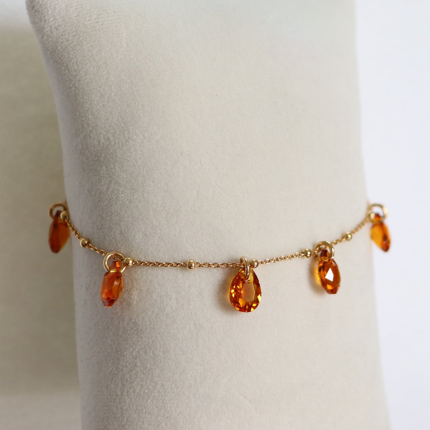 Bracelet avec cristaux Swarovski, collection RAIN, 203, argent doré