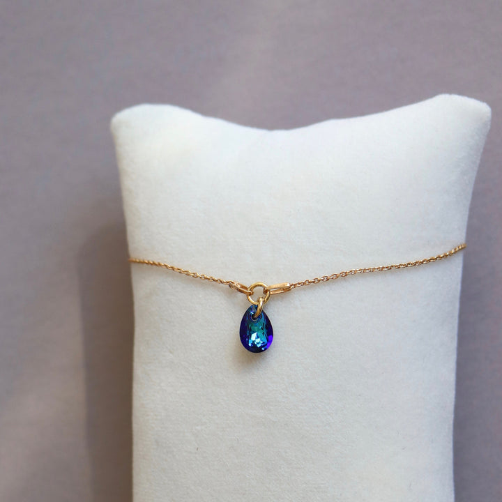 带有施华洛世奇晶体的手镯,金银,百慕大蓝,凯特