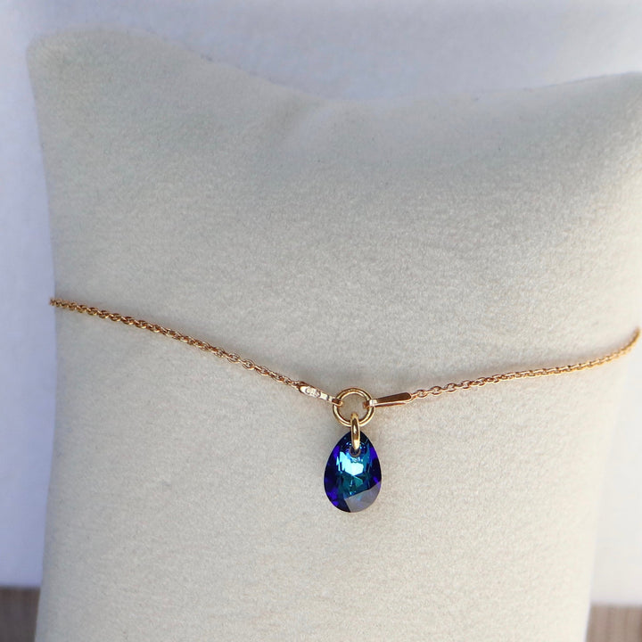 带有施华洛世奇晶体的手镯,金银,百慕大蓝,凯特