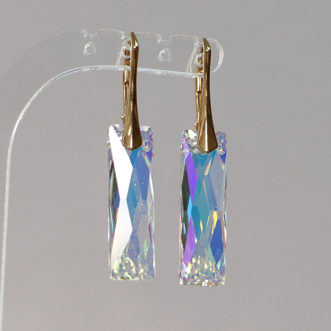 耳环,施华洛世奇晶体,金银,Ab Crystal,Nora