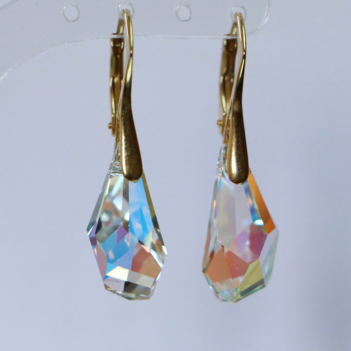 耳环,施华洛世奇晶体,金银,ab晶体,poly