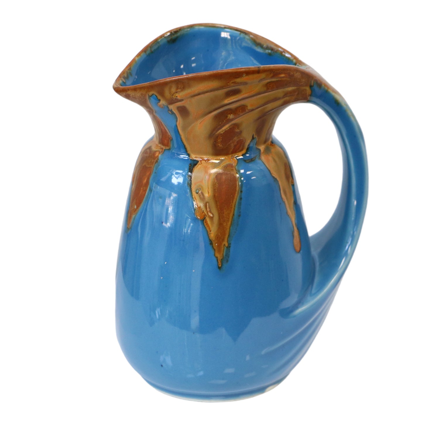 Pichet art nouveau en grès flammé de Denbac