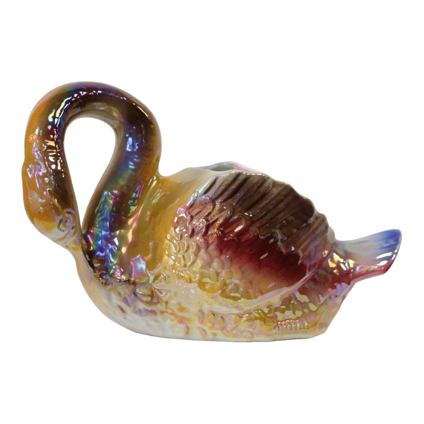 Cache pot belge Maison H. Béquet Carignon en forme de cygne