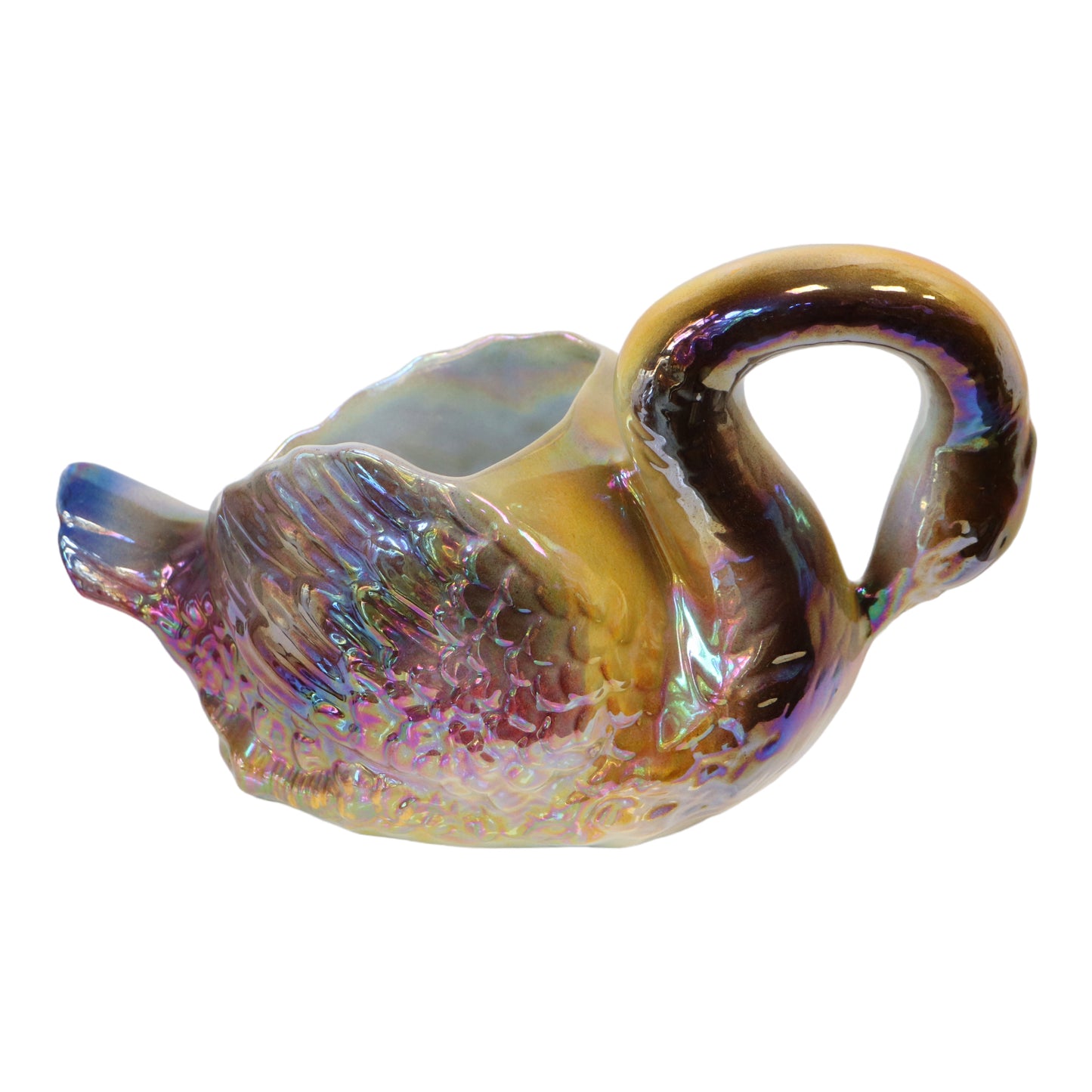 Cache pot belge Maison H. Béquet Carignon en forme de cygne