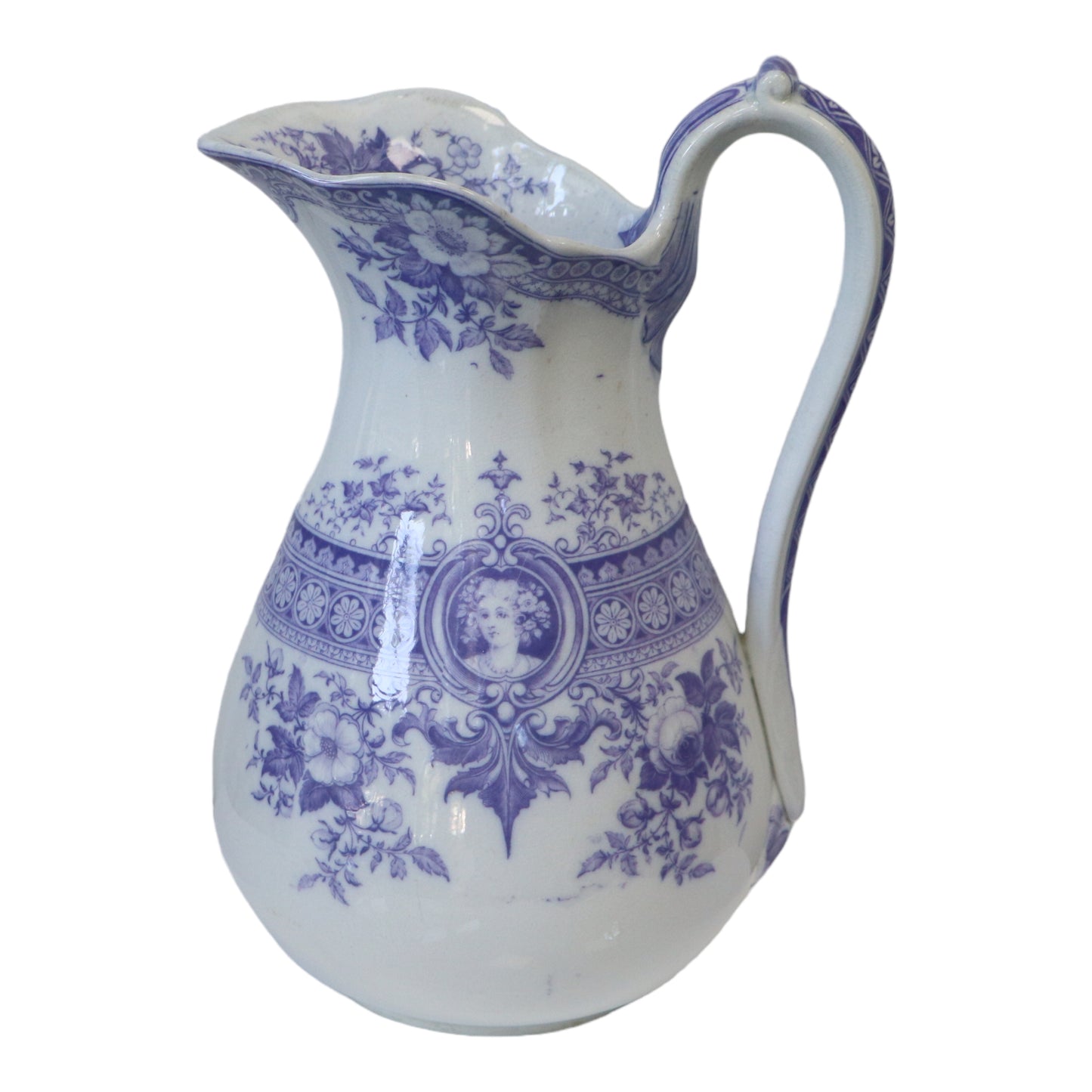 broc à eau sarreguemines modèle parisia violet