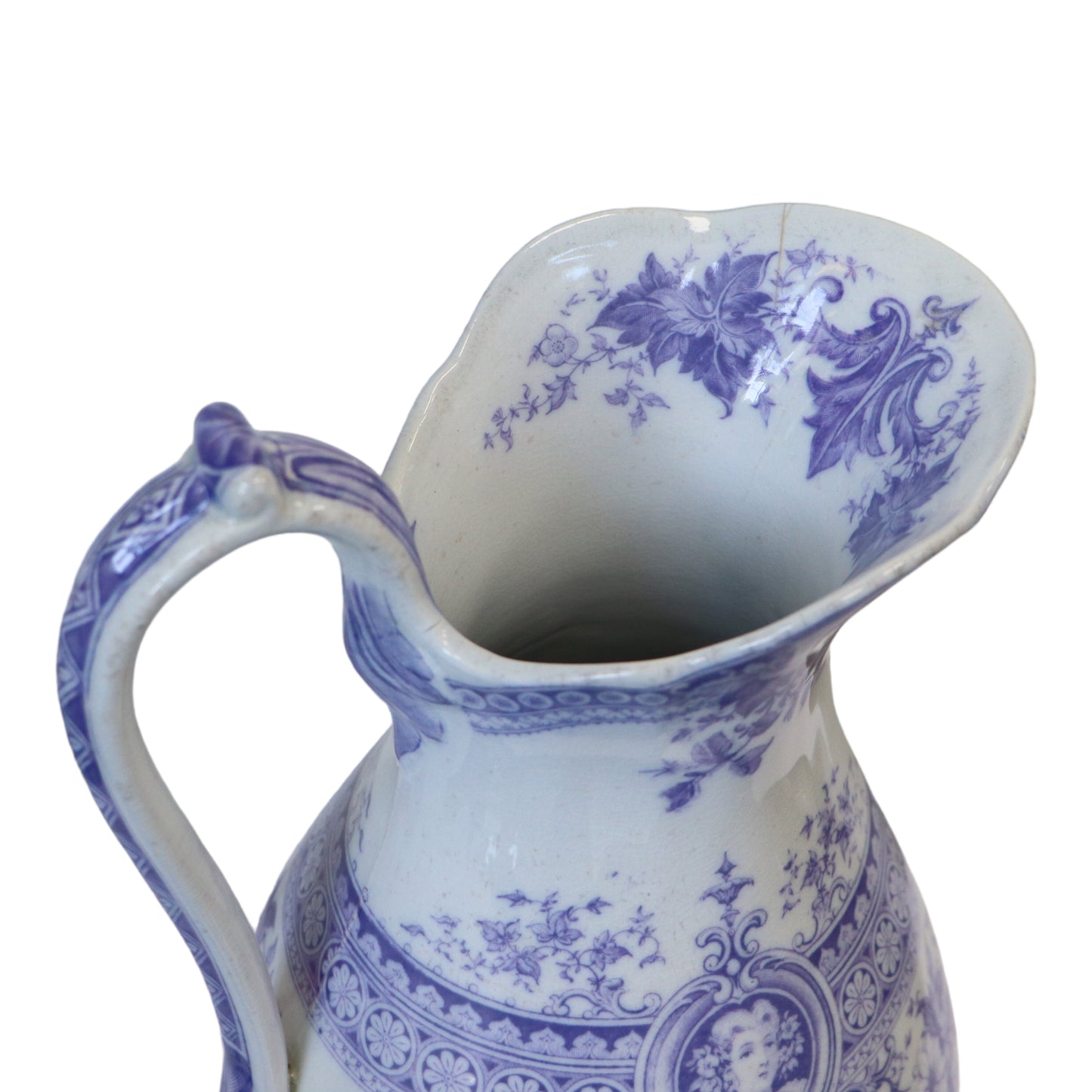 broc à eau sarreguemines modèle parisia violet