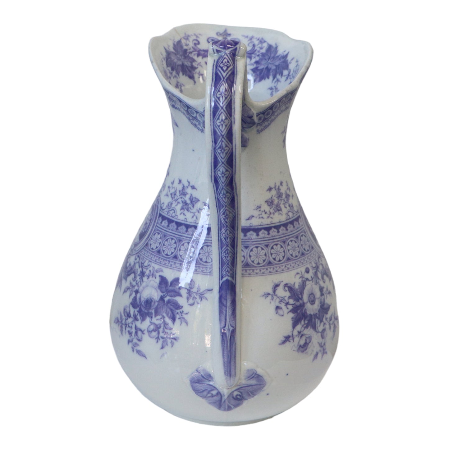 broc à eau sarreguemines modèle parisia violet