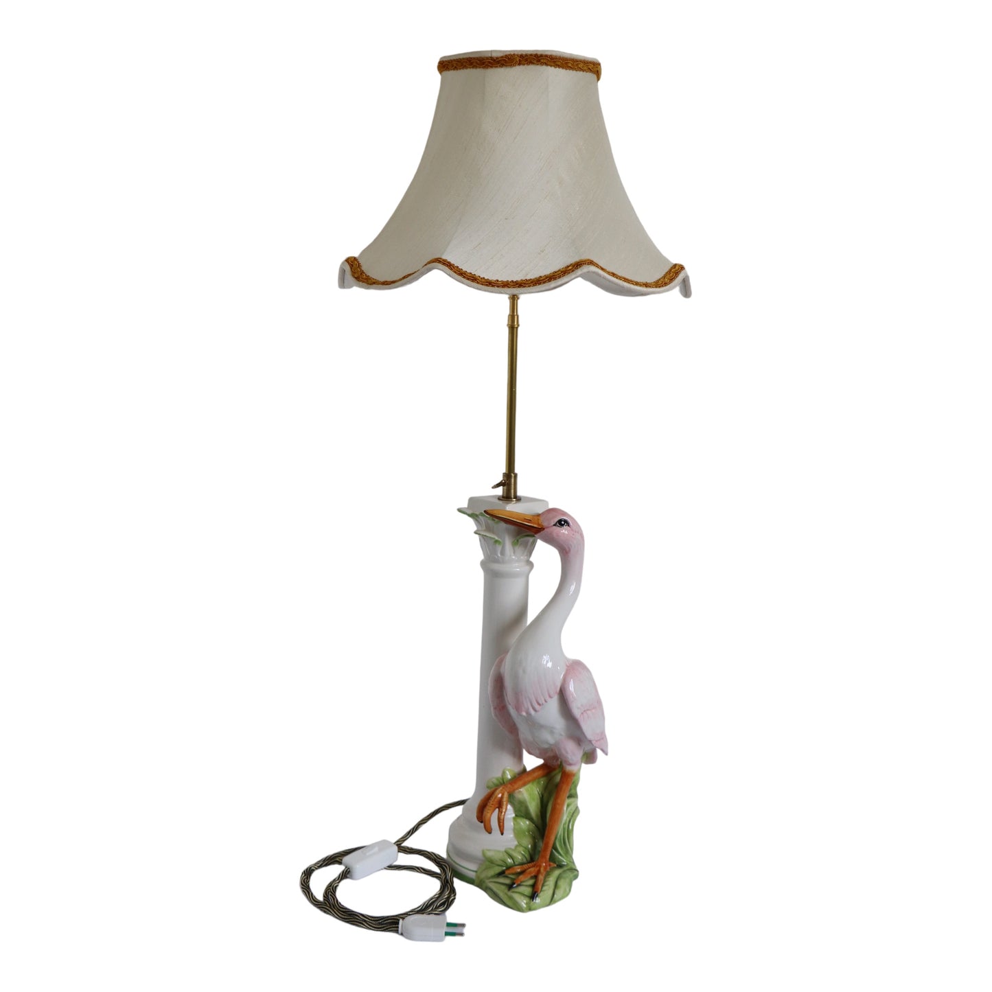 Lampe avec un abat-jour en soie sauvage, BIRD 1