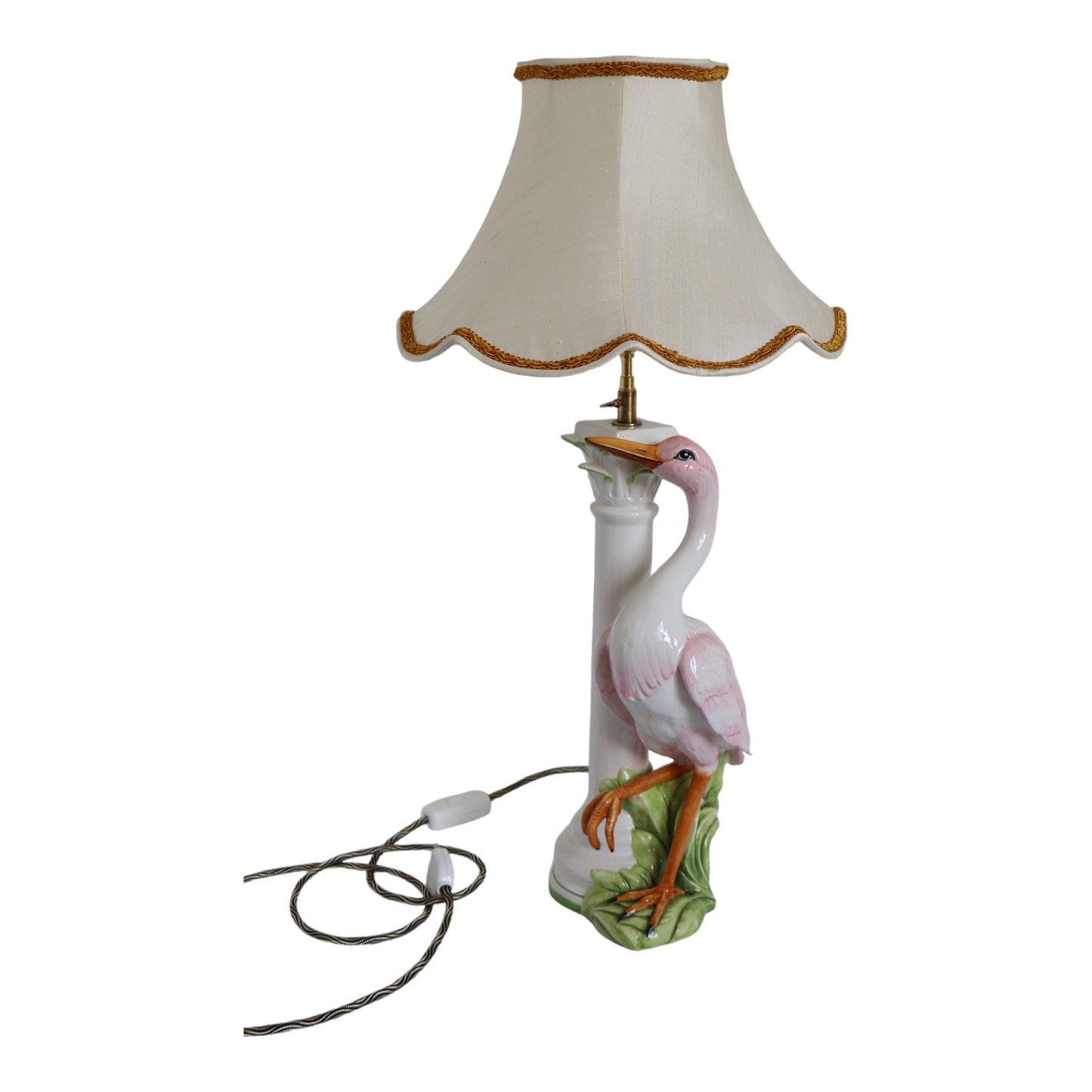 Lampe avec un abat-jour en soie sauvage, BIRD 1