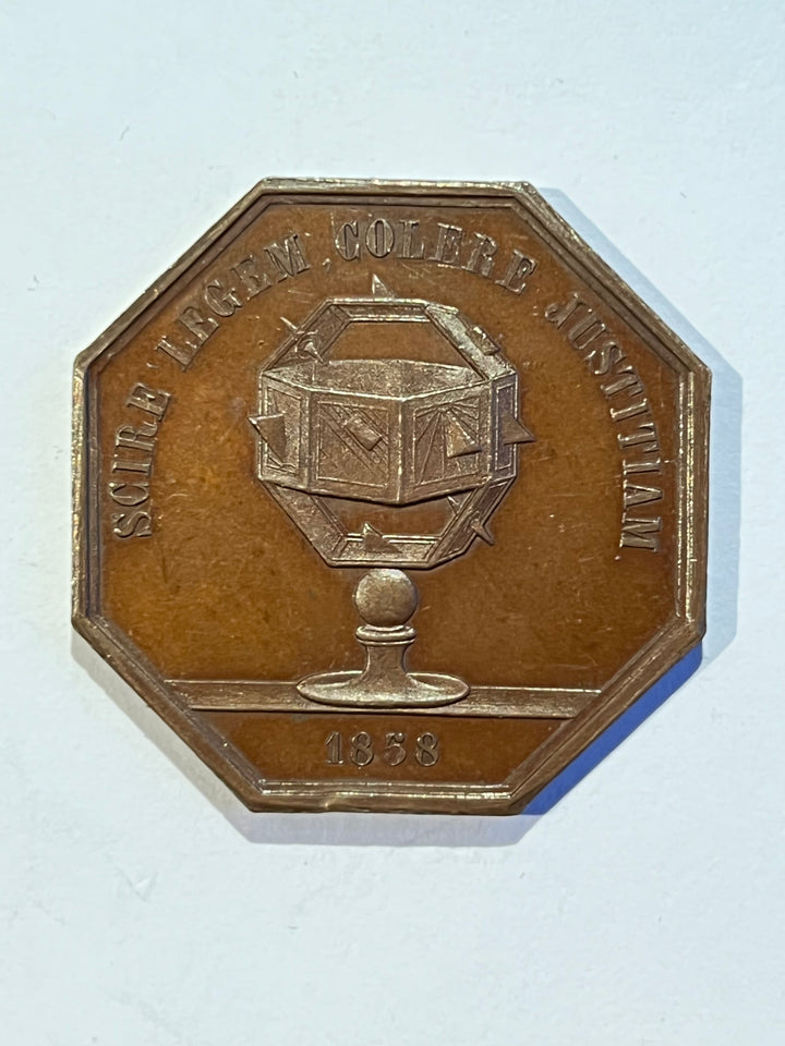 Copper token 1858 Notary, Avallon