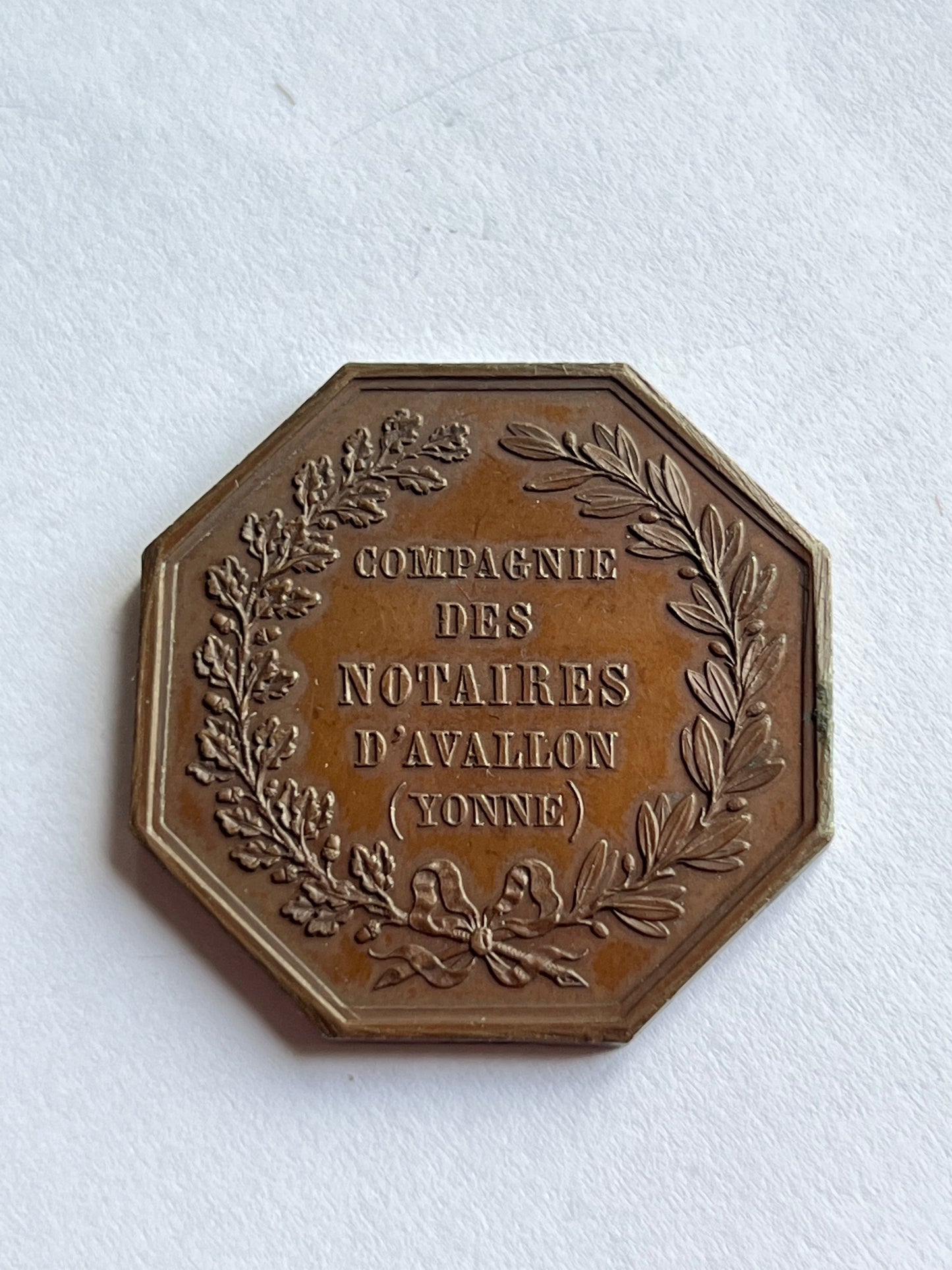 Jeton bronze, NOTAIRE, Avallon