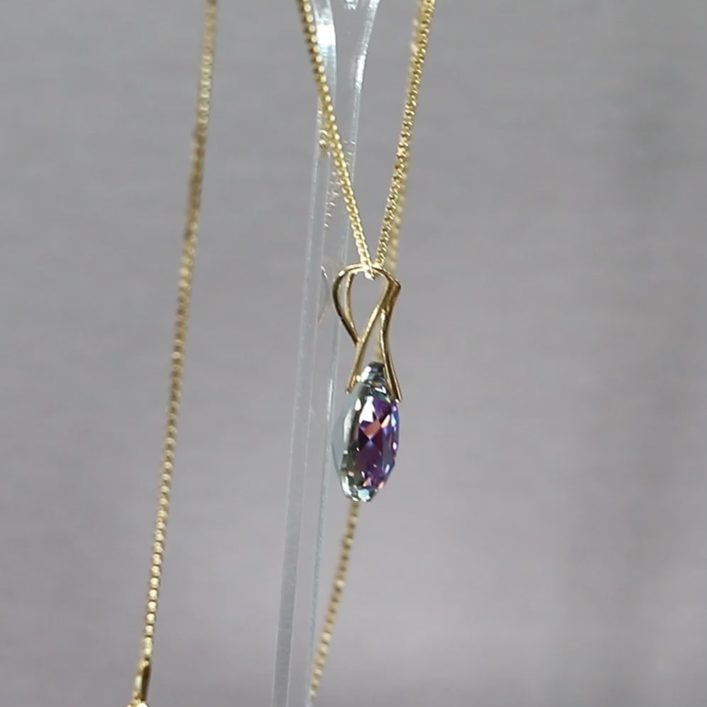 带有施华洛世奇晶体,金银,VL晶体,凯特的吊坠