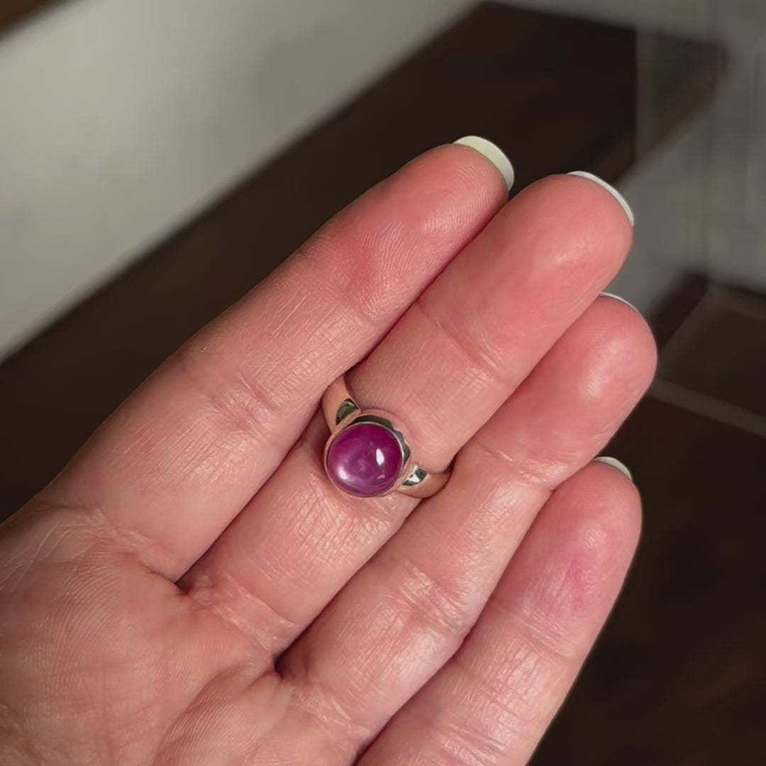 Bague en argent avec rubis - taille 52  - BS047