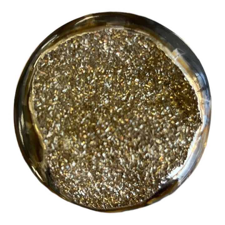 Ammonite pyritisée, AM_P008, taille cabochon, 44 x 44 x12mm; 32g;