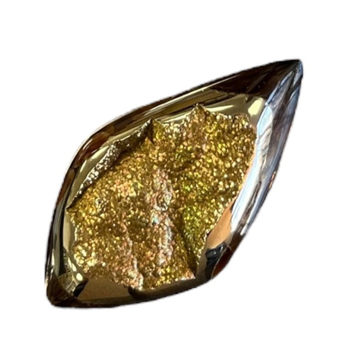 Ammonite pyritisée, tAM_P072, aille cabochon, 45x24x9 mm; 15.8g;