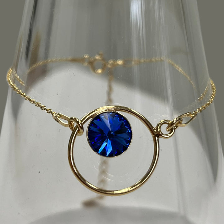 Bracelet with Swarovski crystals, JULI / JOSE collection, J206, gold-plated silver