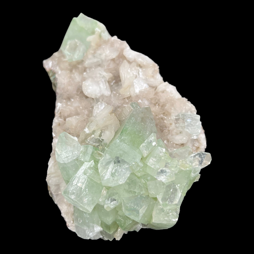 Fluorapophylitte verte stilbite Inde DR63
