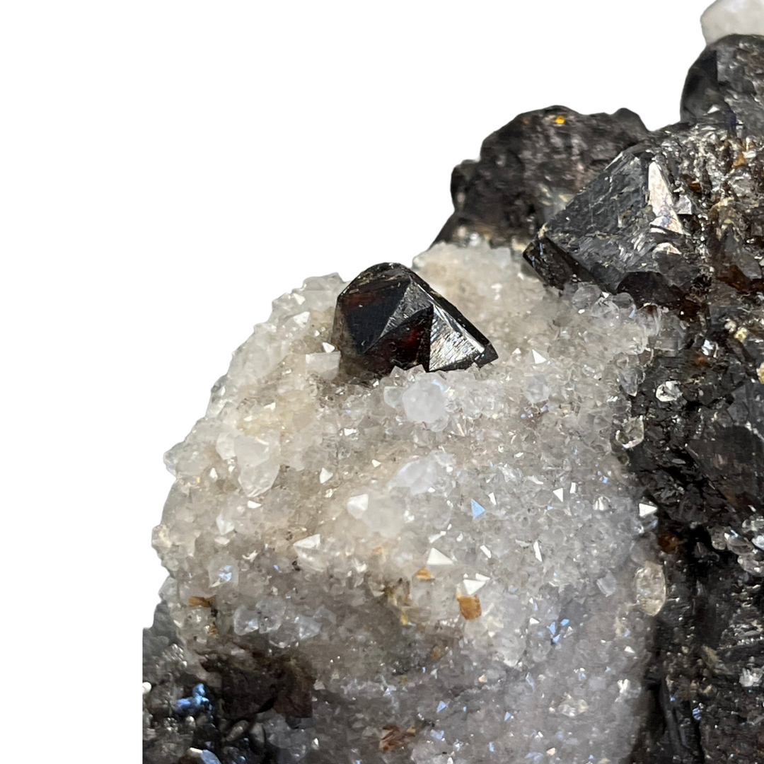 Sphalerite на Quartz Elmwood Mine Tennessee USA DR289