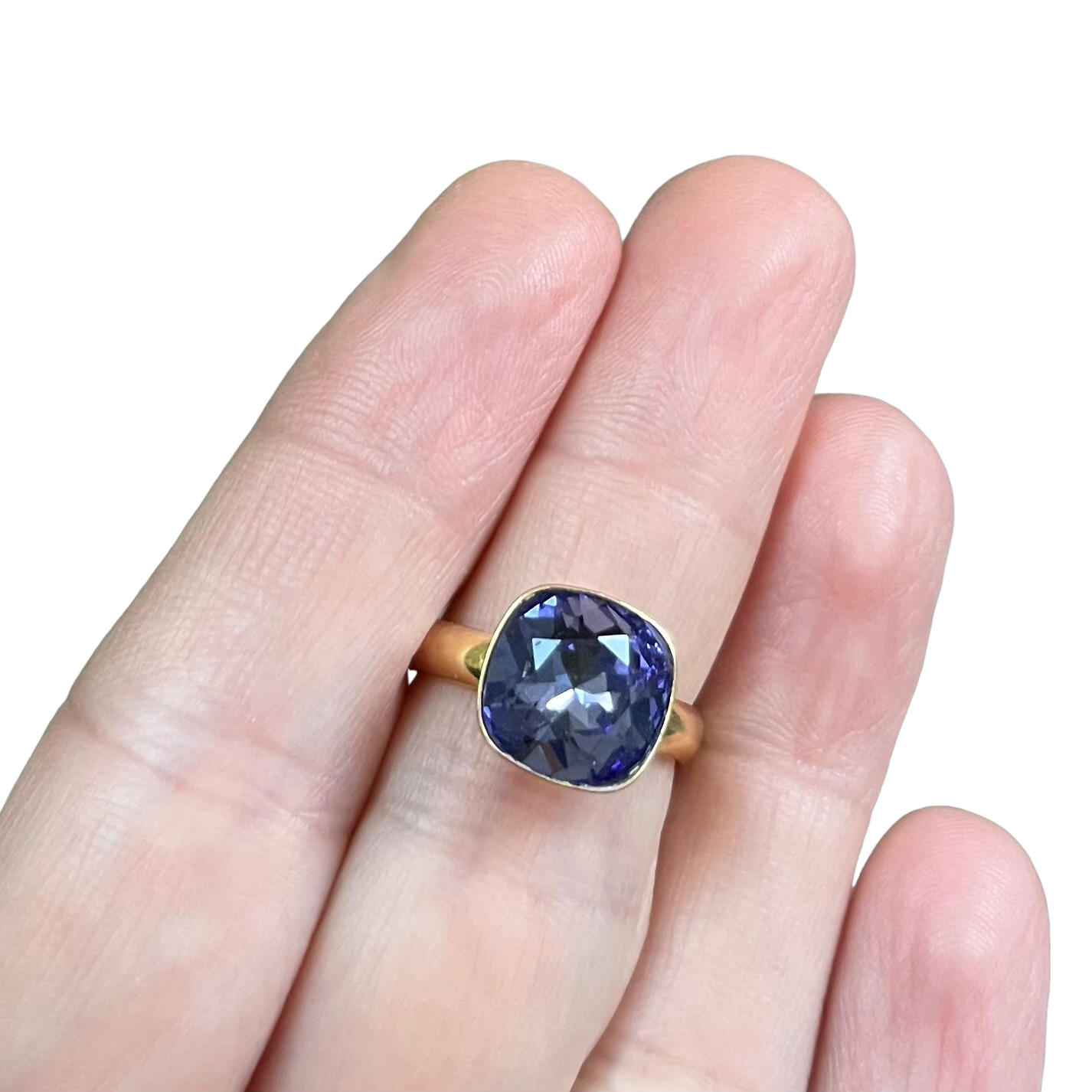 Bague swarovski bleu hotsell