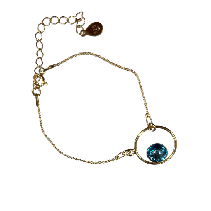 Bracelet with Swarovski crystals, JULI / JOSE collection, J202, gold-plated silver