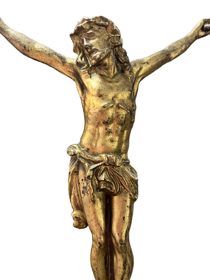 Wooden crucifix with thorns Christ sign Mengin XIX