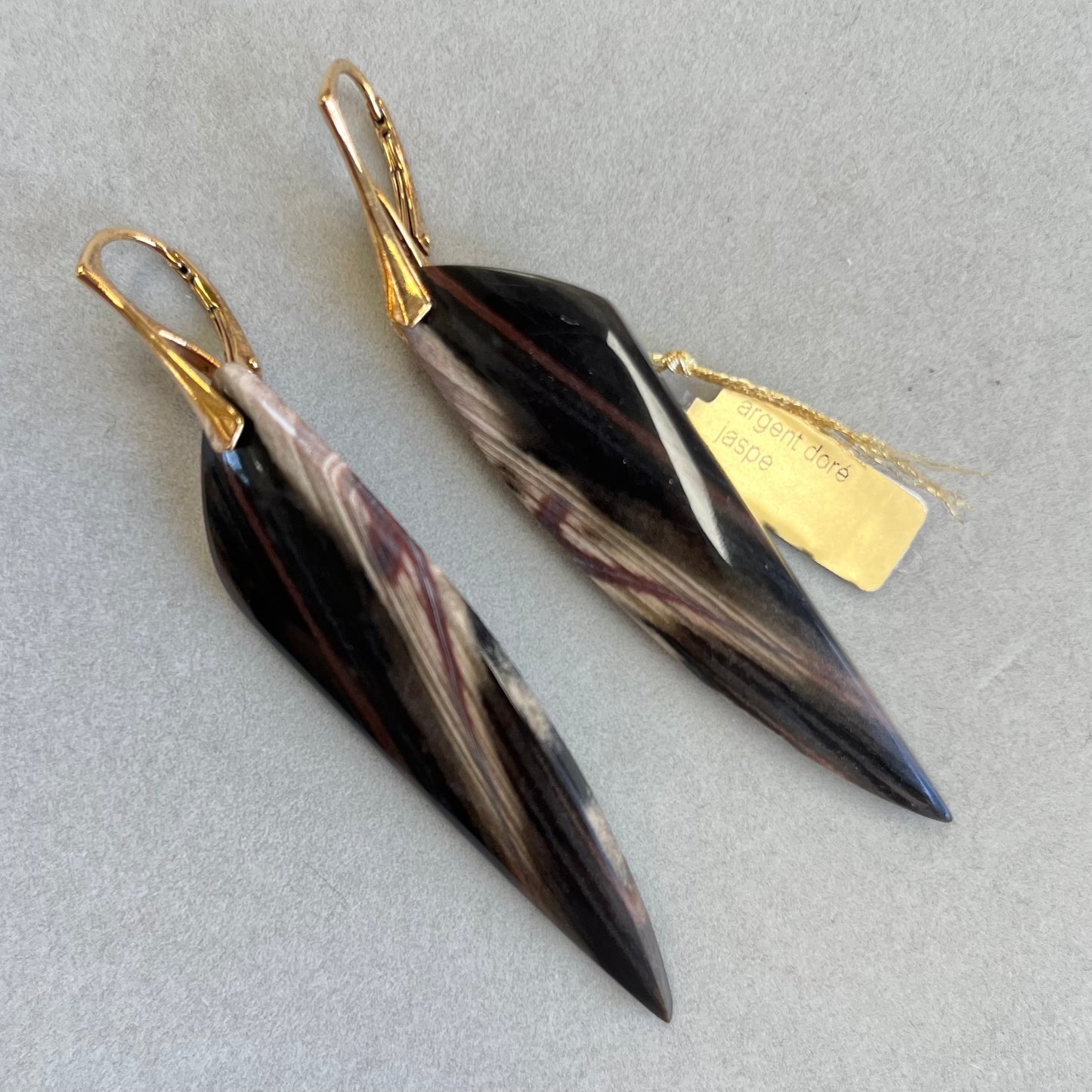 Earrings with jasper