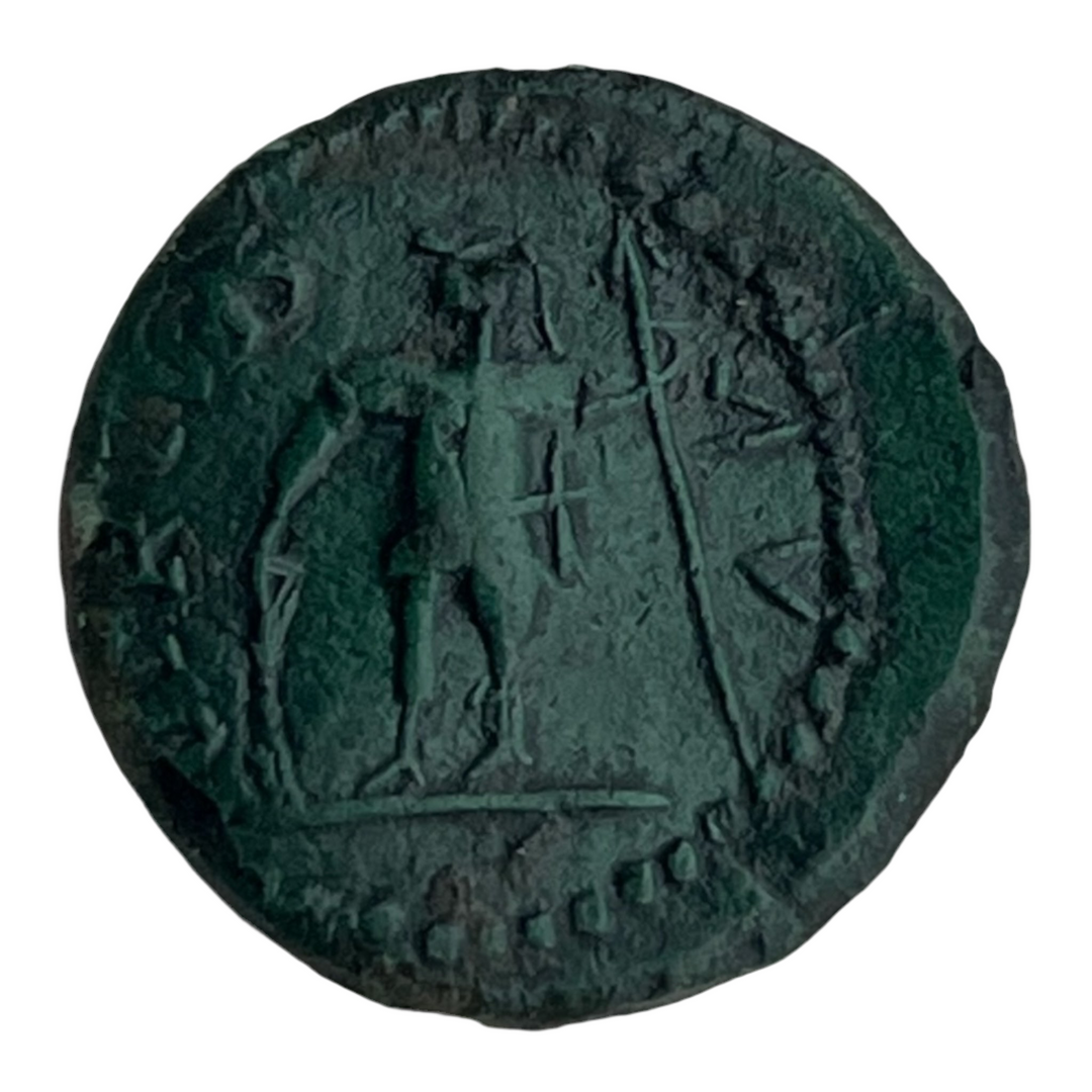 Doppelte barbarische Postum -Sesterce Virtus Aug