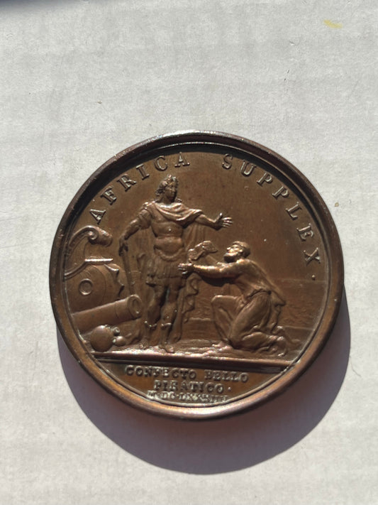 Медаль Могера Людовика XIV Алжирский мир 1683 г., оригинал