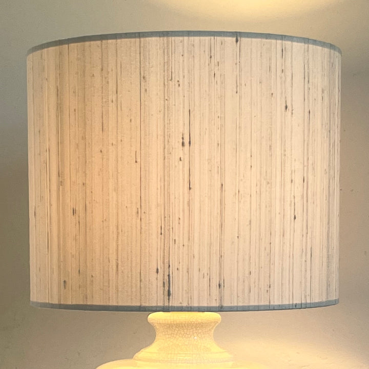 Laminated silk lampshade, off-white color, 35 cm