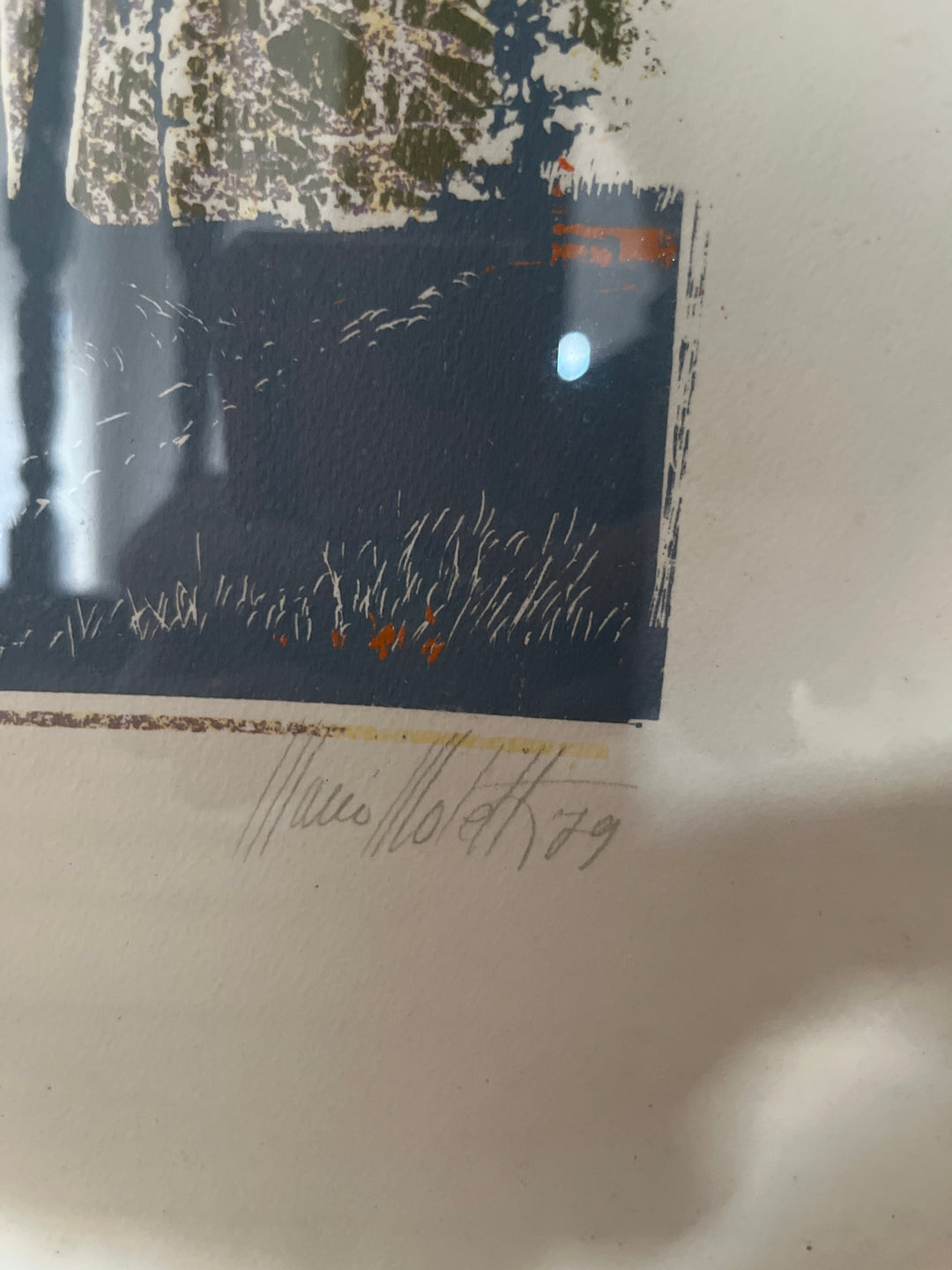 lithographie italienne de 1979 par Mario Moteni